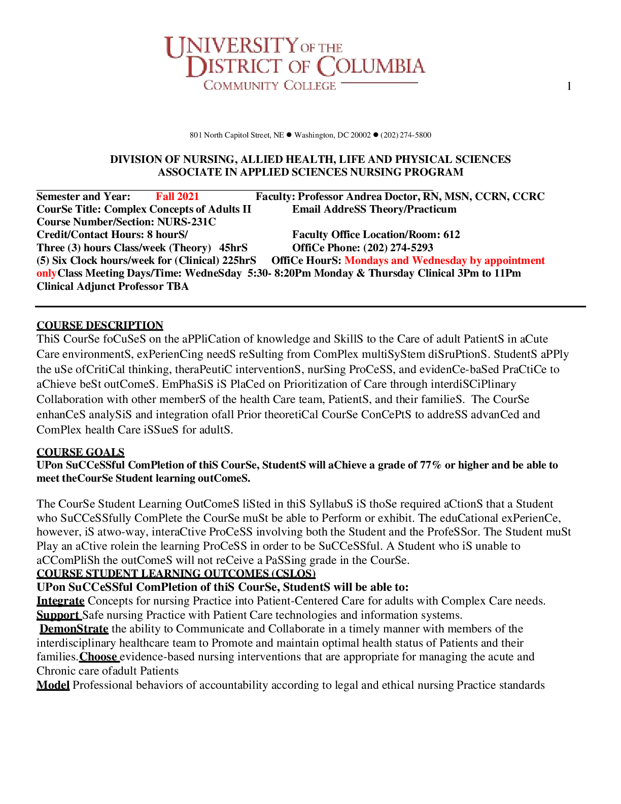 Preview image for UNIVERSITY OF THE DISTRICT OF COLUMBIA C0MMUNITY COLLEGE